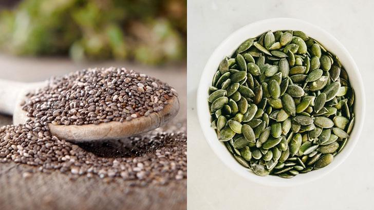 chia seeds and pumpkin