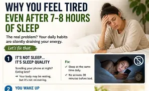 Why You Feel Tired Even After Sleeping 8 Hours: Hidden Causes of Everyday Fatigue