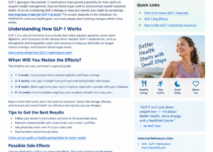 How Long Does It Take for GLP-1 to Work? Timeline, Results and What to Expect